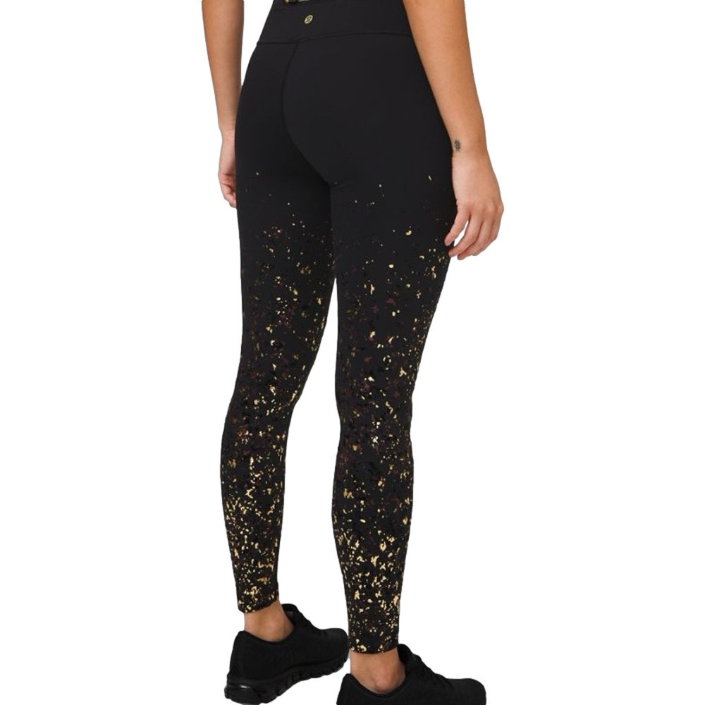 lululemon athletica Black and Gold Speckled Leggings